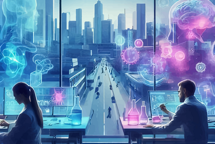Illustration einer Utopischen Stadt