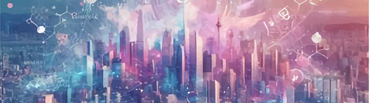 Illustration einer Utopischen Stadt