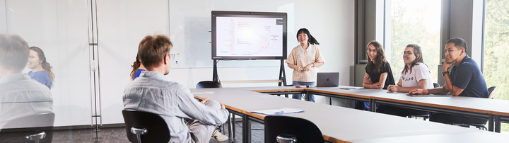 People in a seminar room