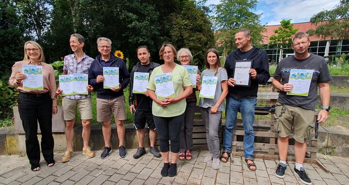 Sieger*innen von WRAM 2023 auf der Ehrung auf dem Campus Buch