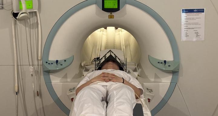 Person in the MRI scanner