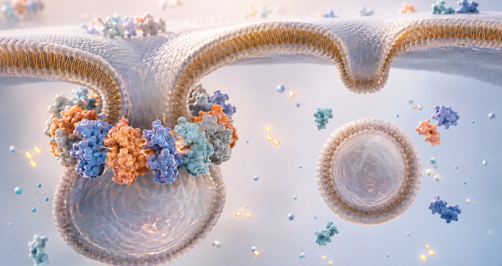Caveolae stabilized by rings of EHDE molecules