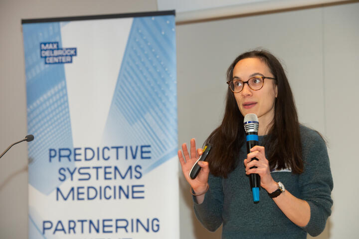 woman during a talk