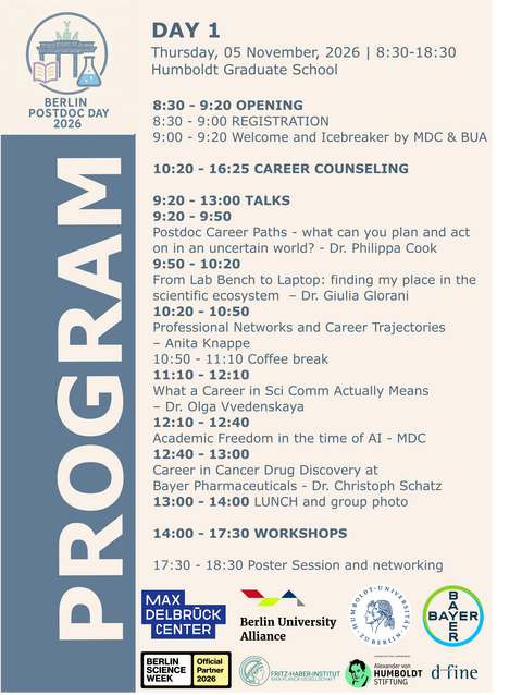 Postdoc Day 2026 Program Day 1