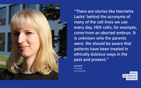 Photo of Lisa Spatt with text next to her