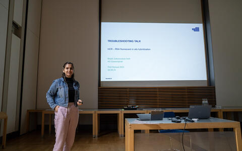 Participant gives a lecture
