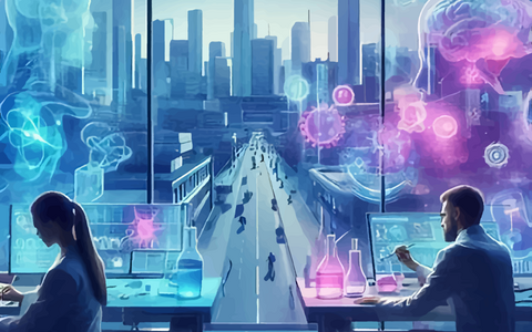 Illustration einer Utopischen Stadt 