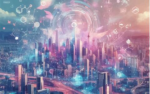 Illustration einer Utopischen Stadt 