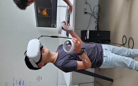 Child with VR glasses