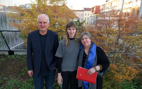 Group picture of three people