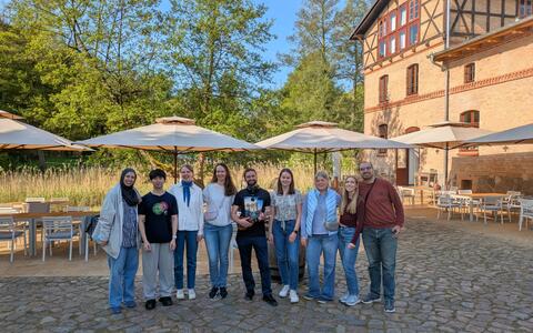 Bunina team at the 2025 retreat at an old mill in Brandenburg