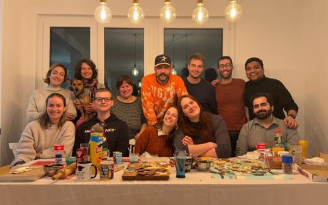 Lab photo from Christmas 2024 celebration