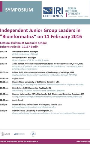 Poster: Independent Junior Group Leaders "Bioinformatics"