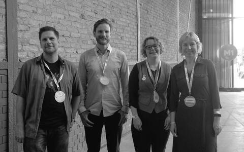 re:publica18 session hosts Uwe Ohler, Philipp Bo&szlig;, Emma Harris and Luiza Bengtsson