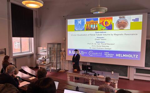 Speaker: Ehsan Tasbihi Title: In vivo Visualization of Renal Tubule Volume by Magnetic Resonance Location: Campus Charit&eacute; Mitte, Hans Virchow H&ouml;rsaal Time: Friday, February 6th, 1:00 pm