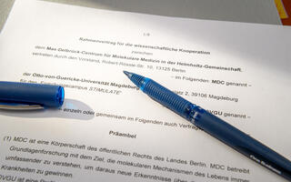 Vertrag mit Stift