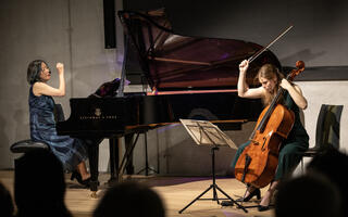 People on stage