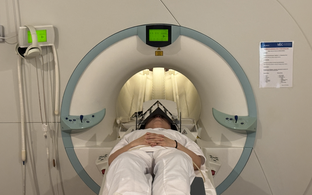 Person in the MRI scanner