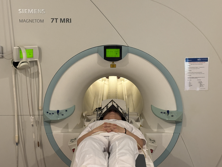 Person in the MRI scanner