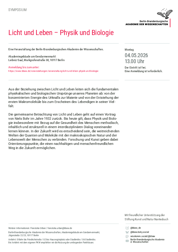 Flyer Licht & Leben