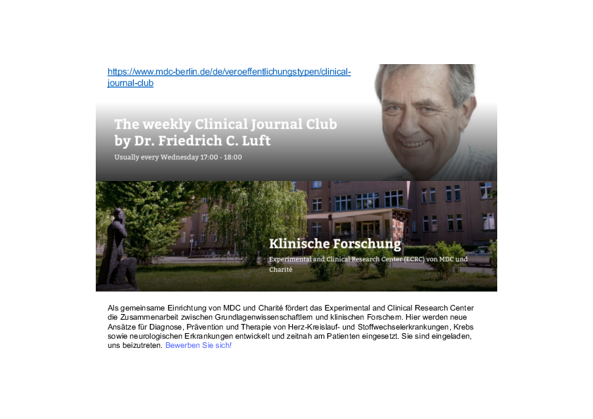 Presentation Clinical Journal Club &ndash; January 7, 2025