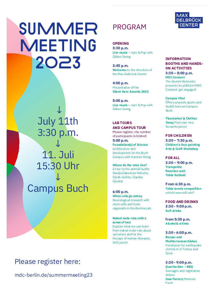 MDC Summer Meeting 2023 Max Delbrück Center
