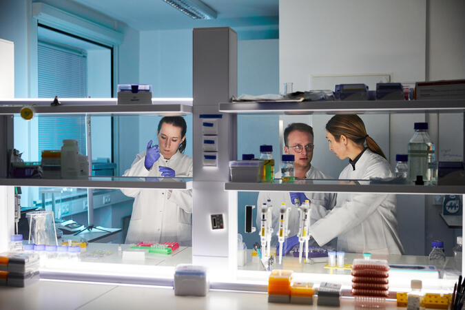 group in lab