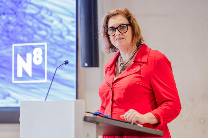 woman during a talk