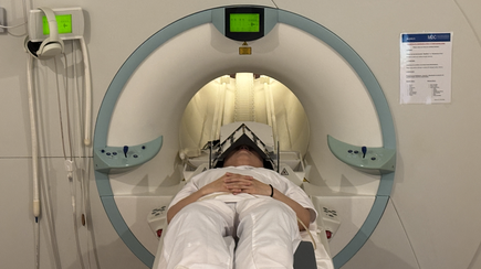 Person in the MRI scanner